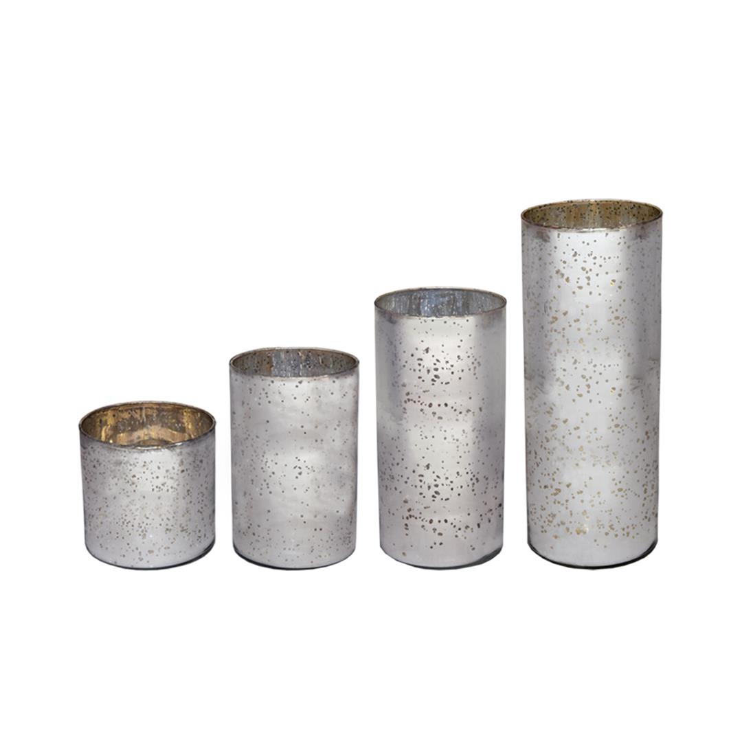Buy Cylindrical Mercury Multi purpose Glass holder Silver ...